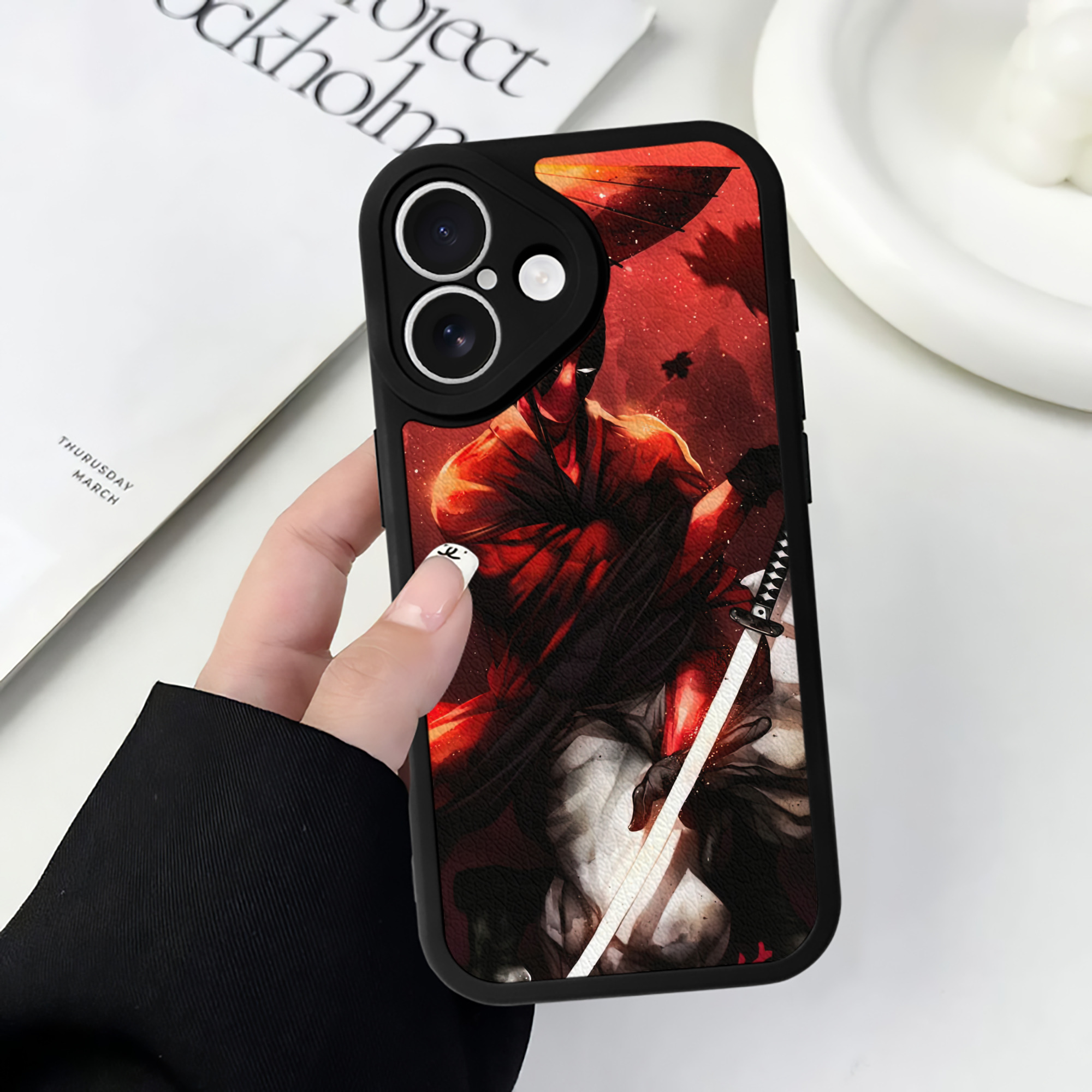 （画像用） Deadpool デッドプール 【iPhone 16シリーズ対応】シリコンスマホケース（レザー調） 材質：シリコン